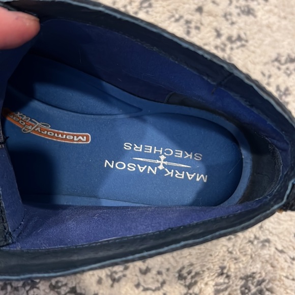 Sketchers Mark Nason navy blue lace boots - Picture 2 of 4